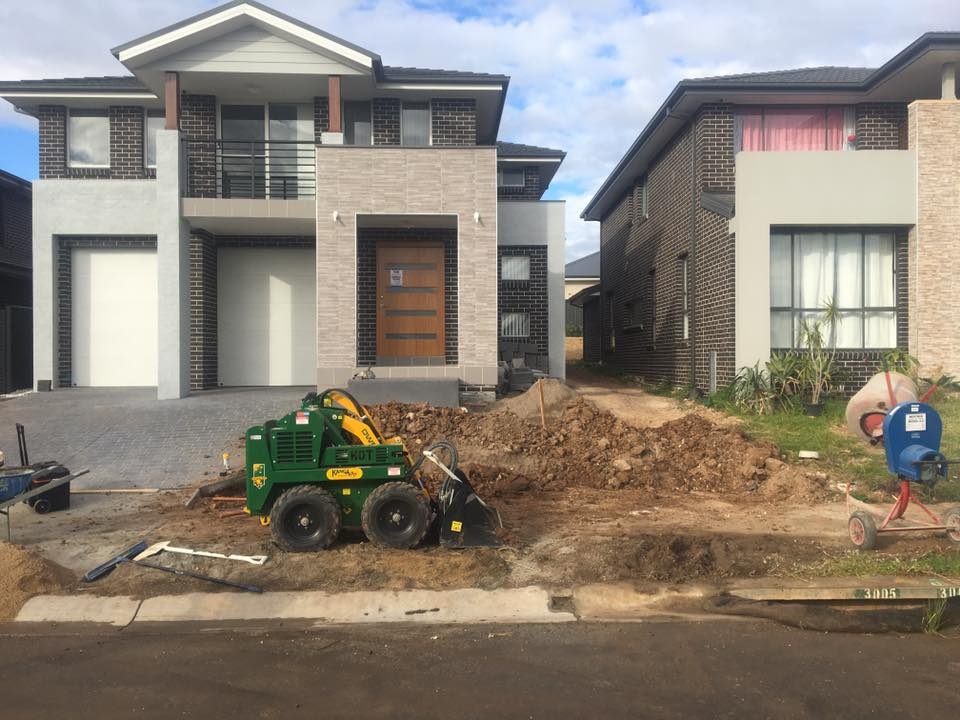 Excavation for residential landscaping project