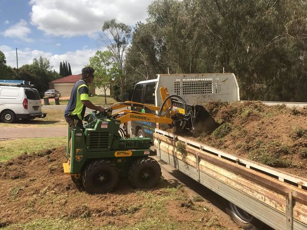 Earth moving equipment on construction site